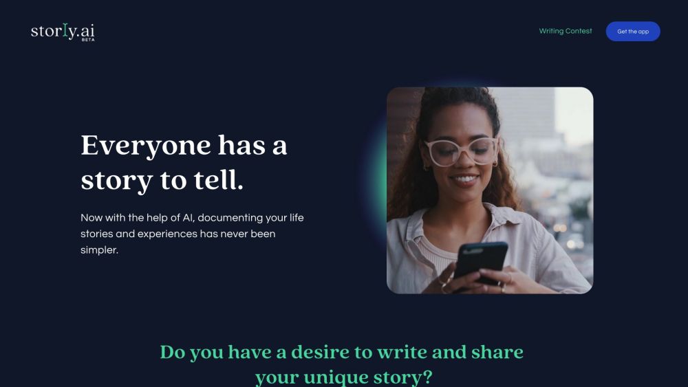 Storly.ai: AI-Powered Prompts, Talk-to-Text, Quick Life Stories