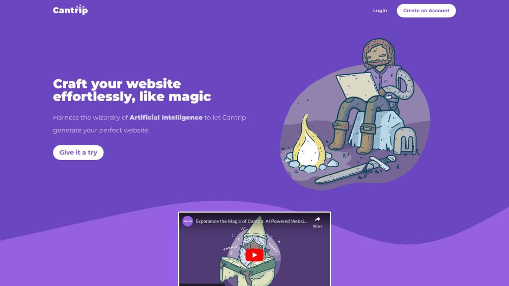 Cantrip: AI-Powered Website Builder – No Coding, Fast Launch