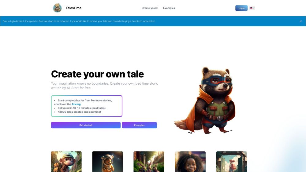 TalesTime: AI-Created, Custom, Inspiring, Personalized Bedtime Stories