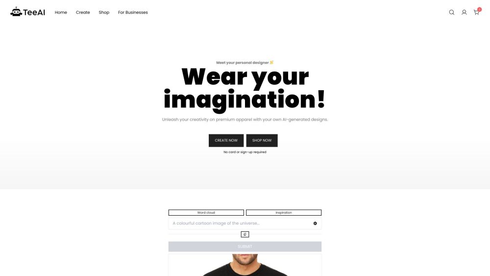 TeeAI: AI-Powered Custom T-Shirt Designs in Seconds