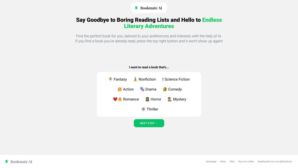 Bookmate.ai: AI-Powered Personalized Book Recommendations