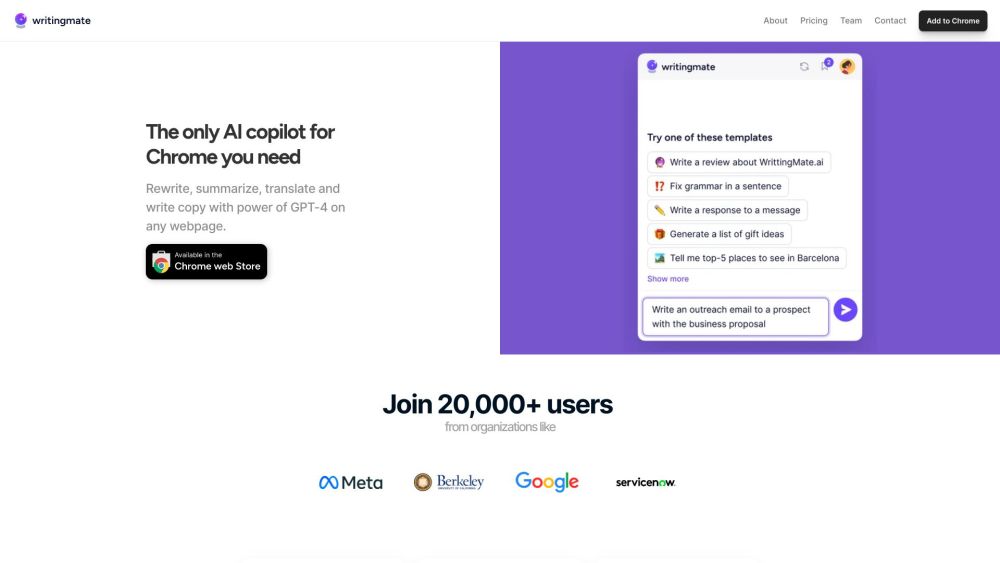 WritingMate.ai: AI-Powered Writing, Boosts Productivity