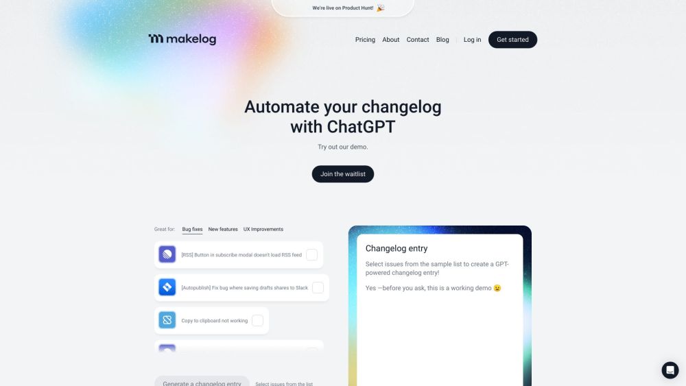 Makelog: Real-Time Updates & GitHub/Jira/Linear Sync Makelog: Real-Time Updates & GitHub/Jira/Linear Sync
