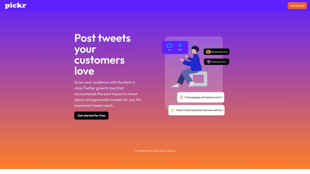 Pickr: Boost Twitter Engagement & Content Resonance with Data-Driven Insights for Entrepreneurs & Creators