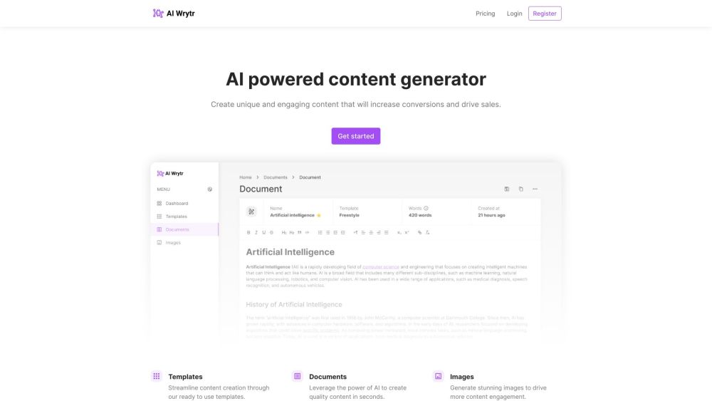 AI Wrytr by Amraks: Fast Content Creation, Boost Conversions