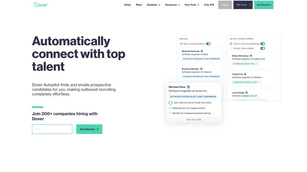 Dover Sourcing Autopilot: Effortless Talent Sourcing & Outreach Automation