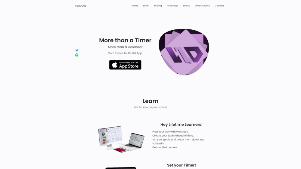 WenDues: Timer, Calendar, To-Do, Music for Focus & Flow