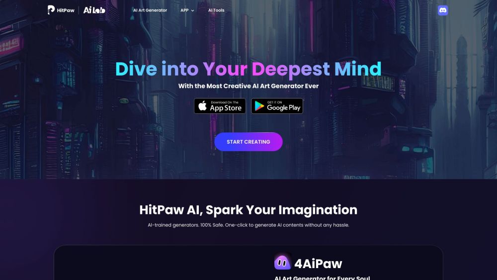 HitPaw AI Art Generator : Free, Safe, One-Click Creation