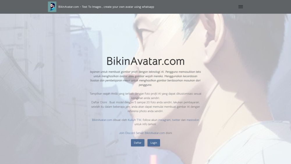 BikinAvatar.com : AI Text-to-Avatar Generator for Perfect Pics
