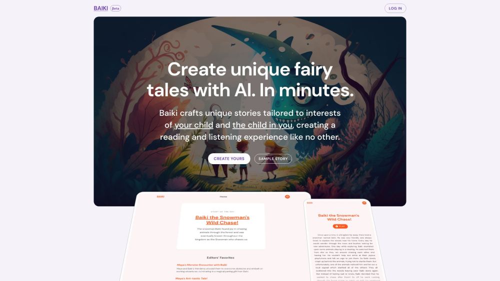 BAIKI : AI-Crafted Personalized Audio Fairy Tales For Kids And Family