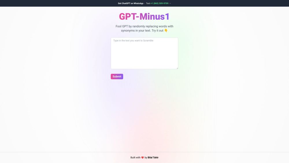 GPT-Minus1: Boosts GPT Text Accuracy via Synonym Substitution