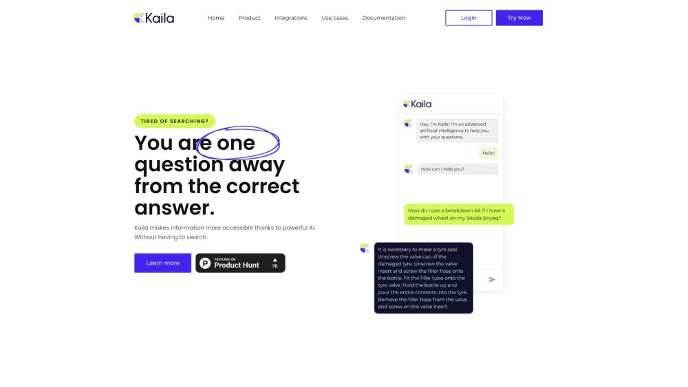 Kaila.ai: AI Platform for Instant, Accurate Company Answers