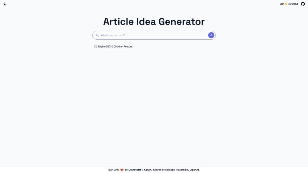 Article Idea Generator: SEO Ideas, Crush Writer's Block, Boost Clicks