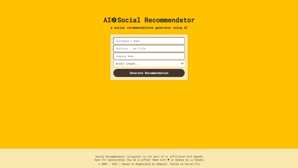 AI Social Recommendator: AI-Driven Endorsements for LinkedIn, Xing & Freelancer Platforms