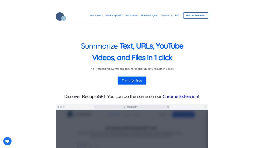 RecapioGPT: AI Summarizer for Articles, PDFs, Videos : Save Time, Grasp Faster