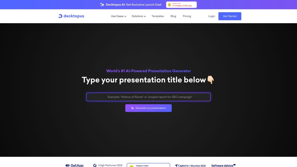Decktopus AI: Quick, Automated, AI-Powered Presentation Maker
