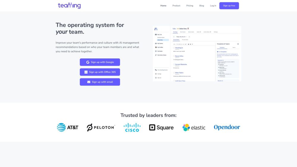 Teaming: Automated Tasks, Coaching & Goal Tracking in One