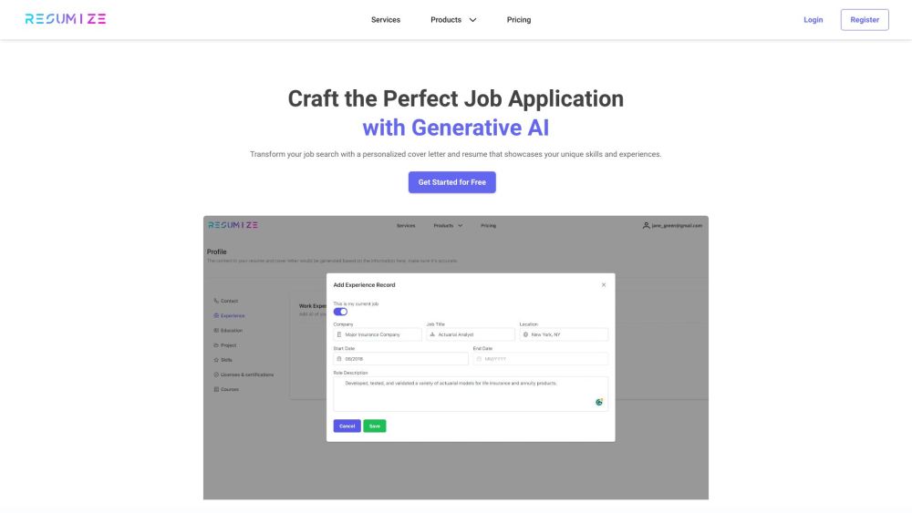 Resumize AI: AI-Powered Resume Builder for Professional Job Applications