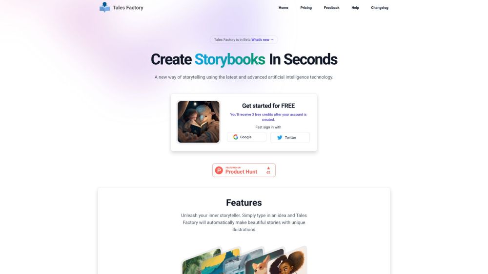 Tales Factory : AI Storybook Creator with Custom Art & Voiceovers