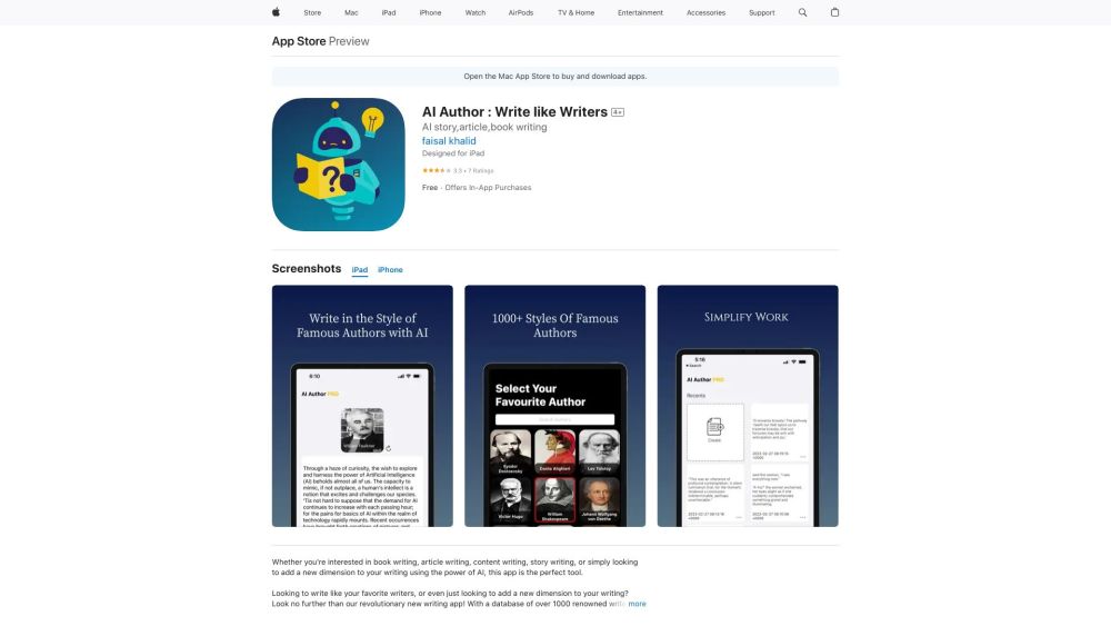 Author Style: AI Writing, Favorite Styles, Effortless Creativity