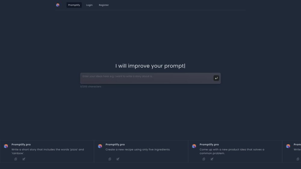 Promptify: Spark Creativity, Endless Prompts, Elevate Skills Today