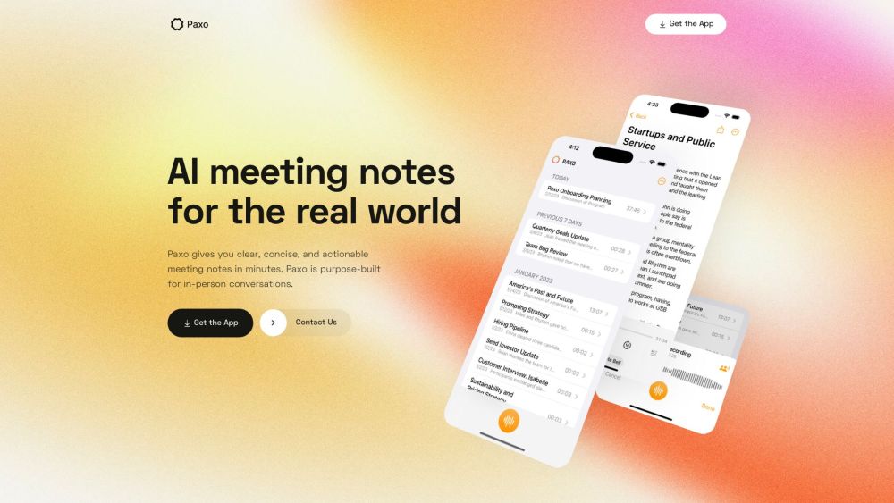 Paxo : Clear Notes, Actionable Minutes, Perfect Organization Anywhere