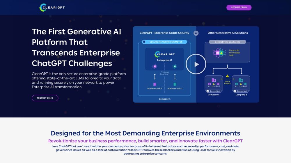 ClearGPT: Secure LLMs, Custom AI & IP Protection for Enterprises
