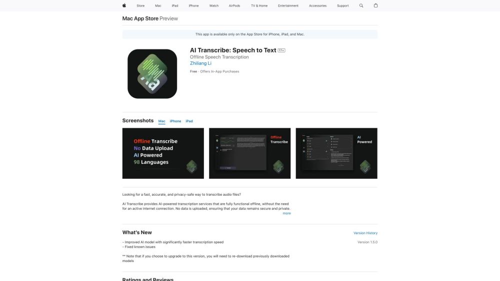 AI Transcribe: Offline, Real-Time, Accurate Audio Transcription