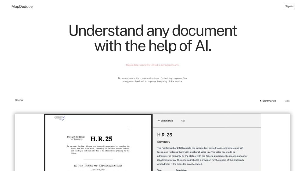 MapDeduce: AI Analysis, Multilingual Summaries, Navigable Insights