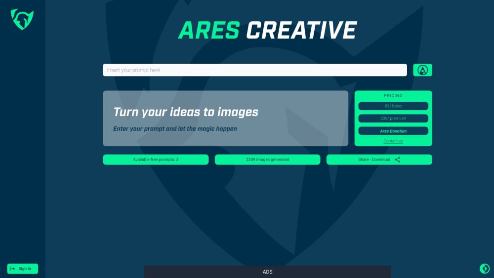 Ares Creative: AI Art Generator with Stable Diffusion XL 1.0