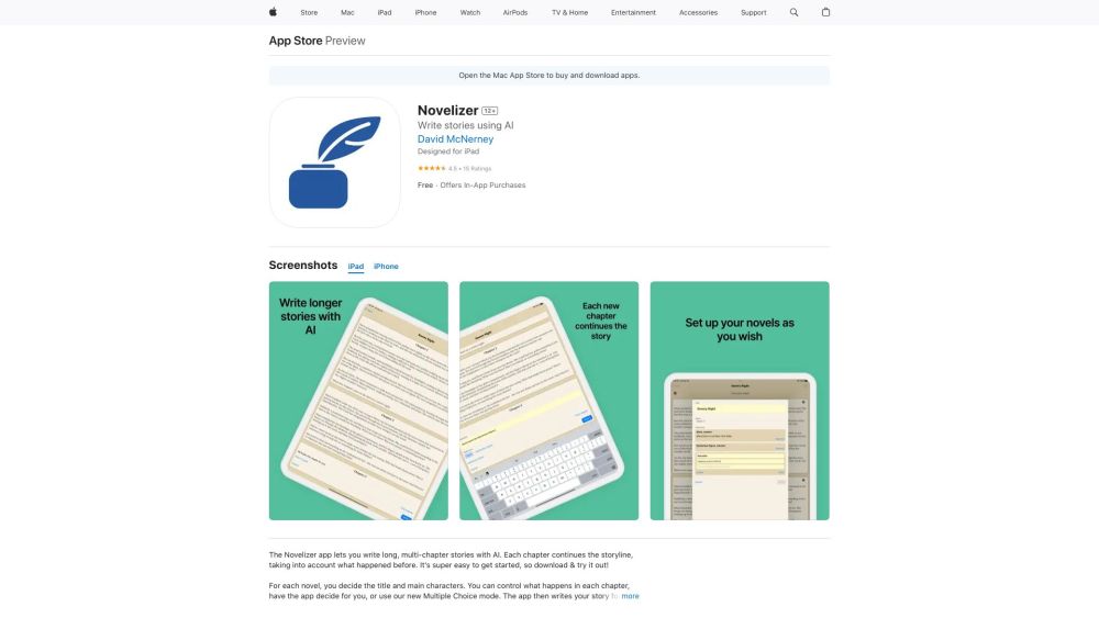 Novelizer: Personalized Novels, Control Characters & Events