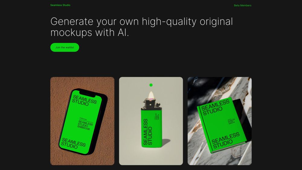 Seamless Studio: AI-Powered Mockup Generator for Stunning Designs