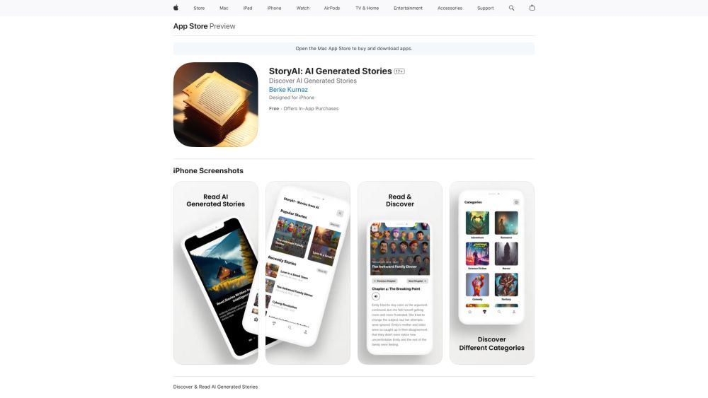 StoryAI: Endless AI Stories, Imagination Unleashed, One App