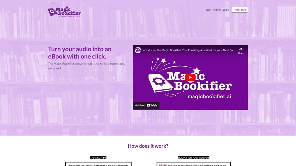 Magic Bookifier: AI Transforms Audio to Books, Simplifies Publishing