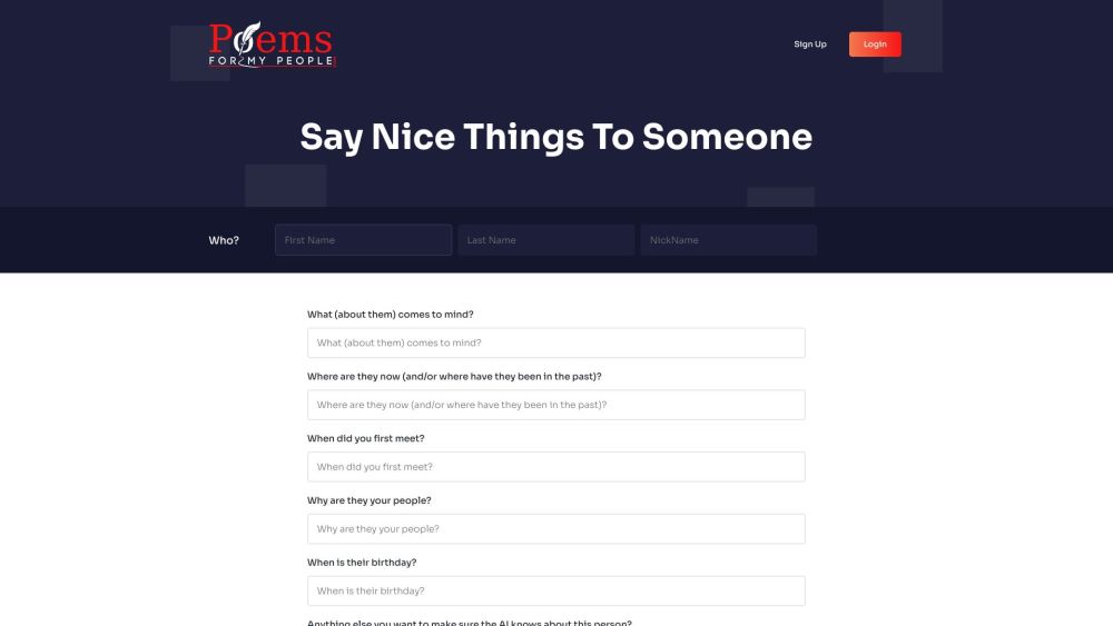 Poems For My People: Create Heartfelt Personalized Poetry Online