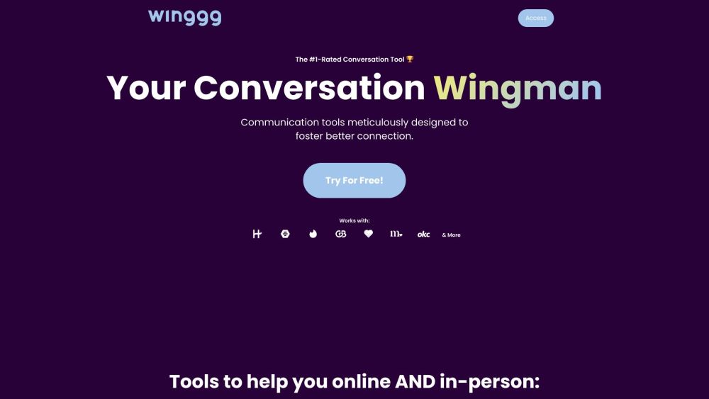 Winggg: AI Dating Tool with Smart Replies, Icebreakers & Starters
