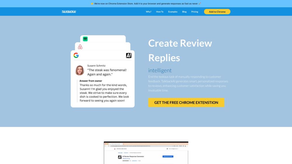 TalkbackAI: Auto-Generate Personalized AI Responses to Feedback