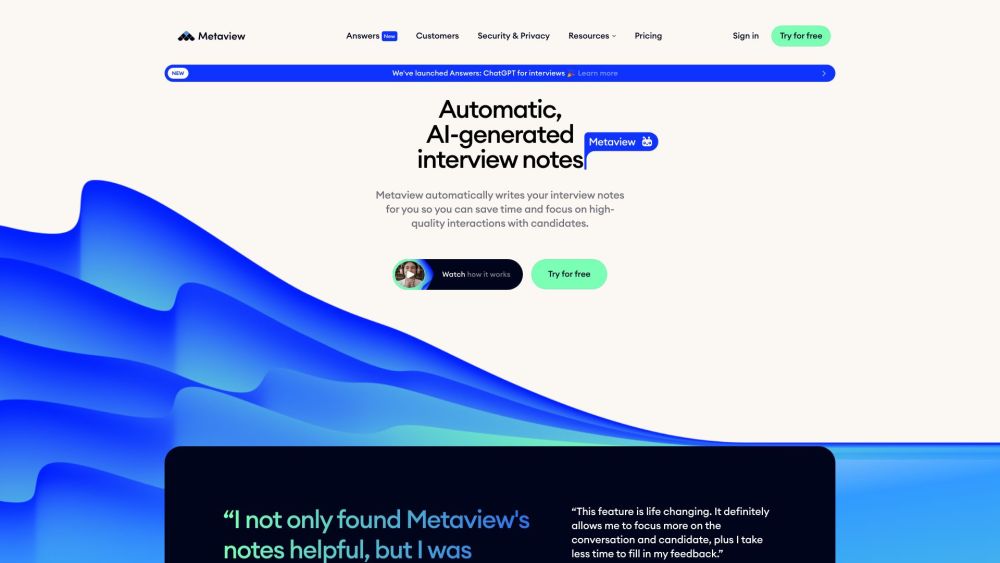 Metaview: AI Interview Notes & Summaries Tool for Recruiters