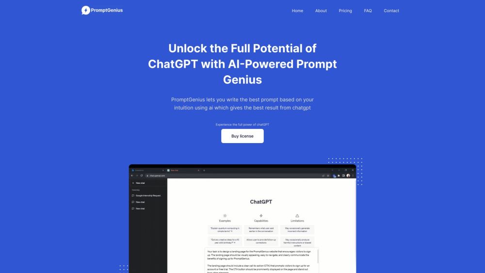 PromptGenius: AI Chrome Extension for Optimized ChatGPT Prompts