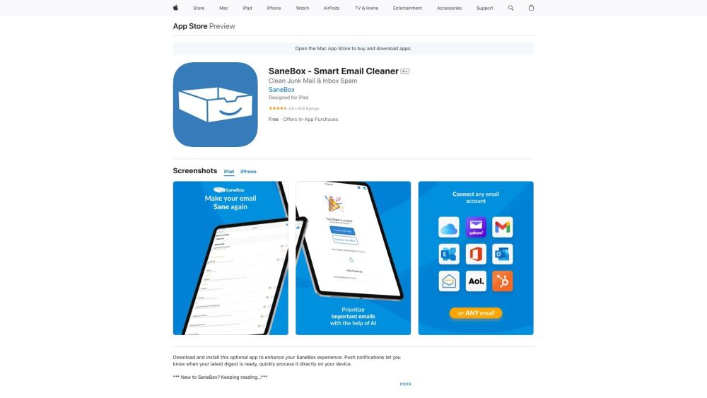 SaneBox : Smart Email Management for iOS on the Go