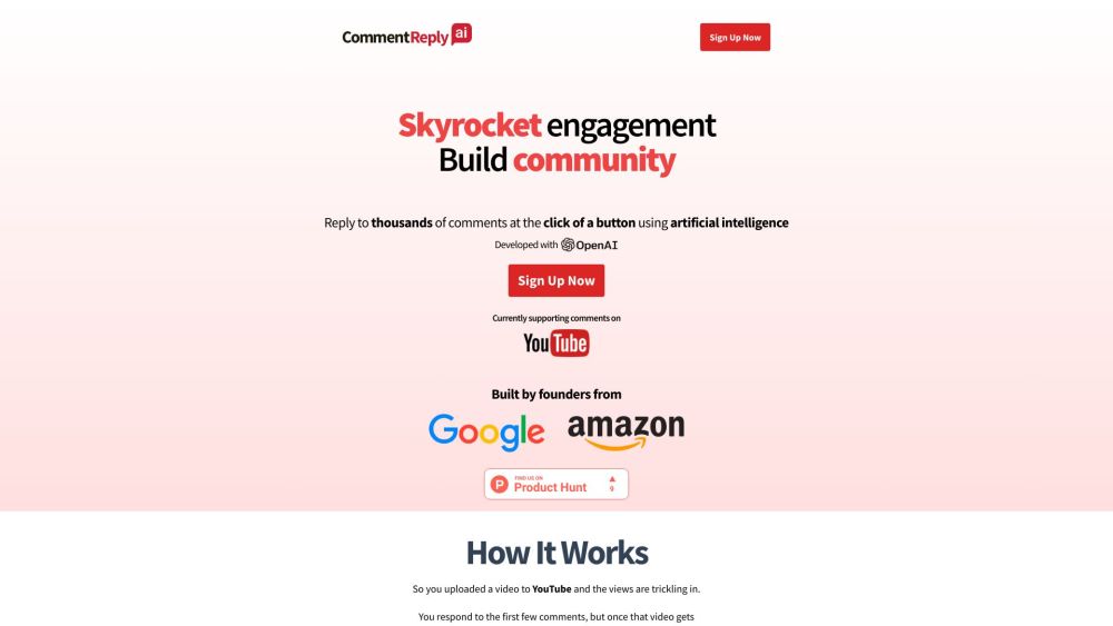 CommentReply.AI: Generate Thousands of Personalized YouTube Replies : Boost Engagement with Instant, Tailored Comments
