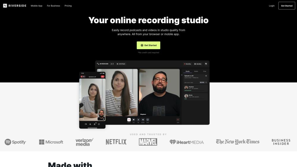 Riverside.fm: Studio Audio & 4K Video Anytime, Anywhere