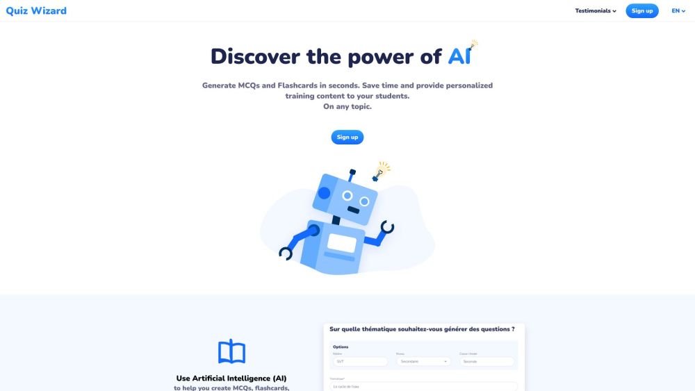 Quiz Wizard: AI-Driven MCQs, Flashcards & Theory Sheets for Personalized Student Training