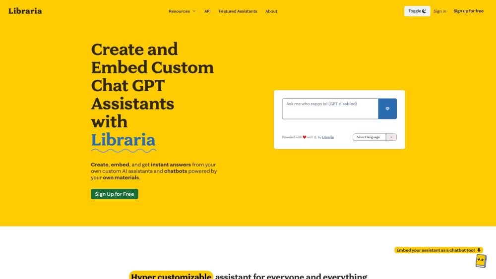 Libraria: Build Custom GPT Chatbots, AI Assistants – No Coding