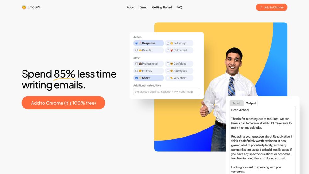 EmoGPT: Secure Gmail Chatbot : Craft Emails, Save Time, Boost Efficiency