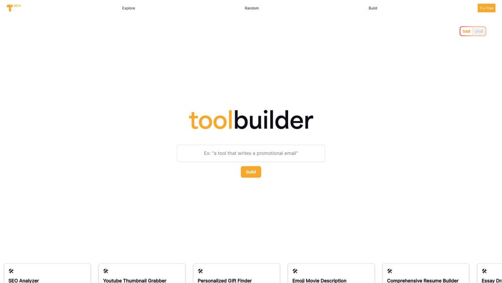 Toolbuilder : AI Web App Builder & Discovery Platform