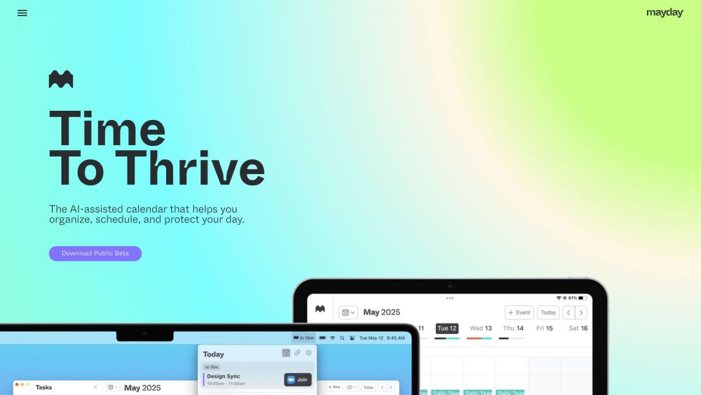 Mayday: AI-Assisted Calendar : Organize, Manage, Optimize