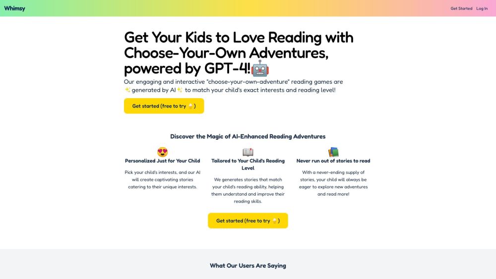Whimsy: AI-Powered Personalized Interactive Stories For Kids