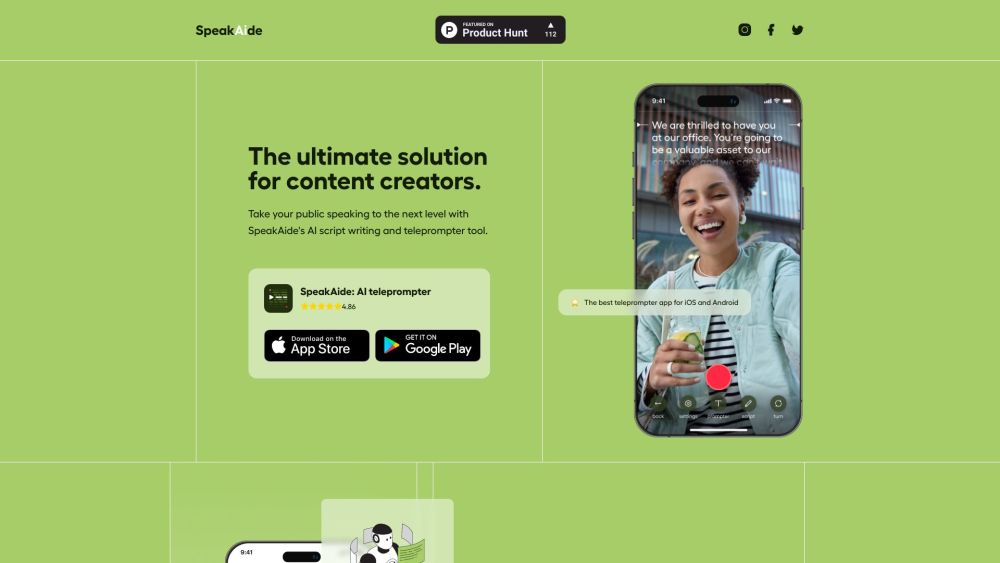 SpeakAide: AI Teleprompter, Script-Writing & Public Speaking Aid