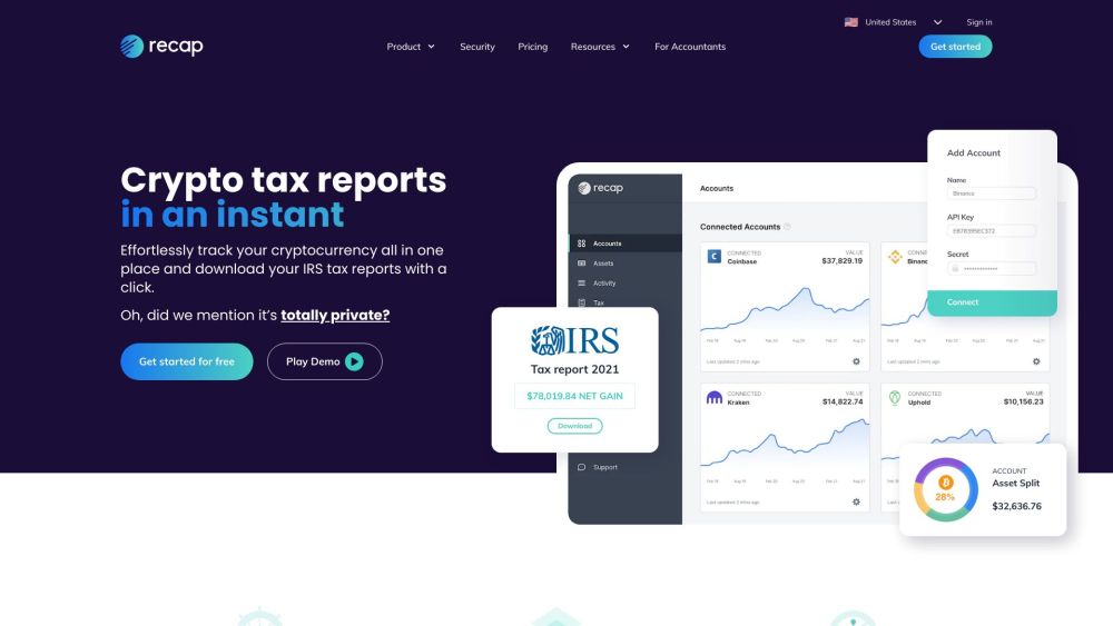 Recap: Crypto Tax & Portfolio Tracker — Secure, Private, Auto-sync